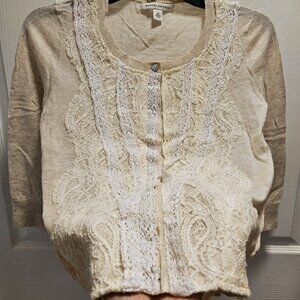 Banana Republic Cardigan Sweater with Lace Detail - NEW